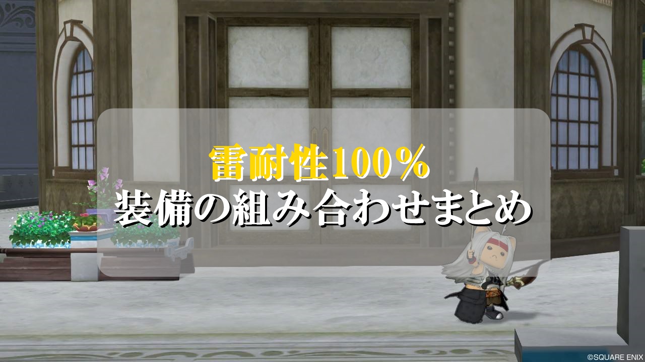 ドラクエ10雷耐性100 装備の組み合わせ 初心者向けに徹底解説 ドラクエ10攻略ブログ 初心者向け冒険マップ